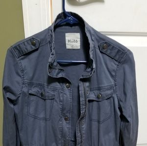 Mudd womens utility jacket blue medium